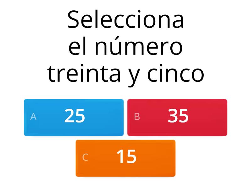 Numeros del 0 al 30 - Quiz