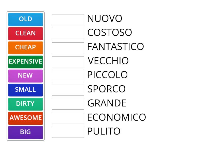 Adjectives Unit 3 Match up