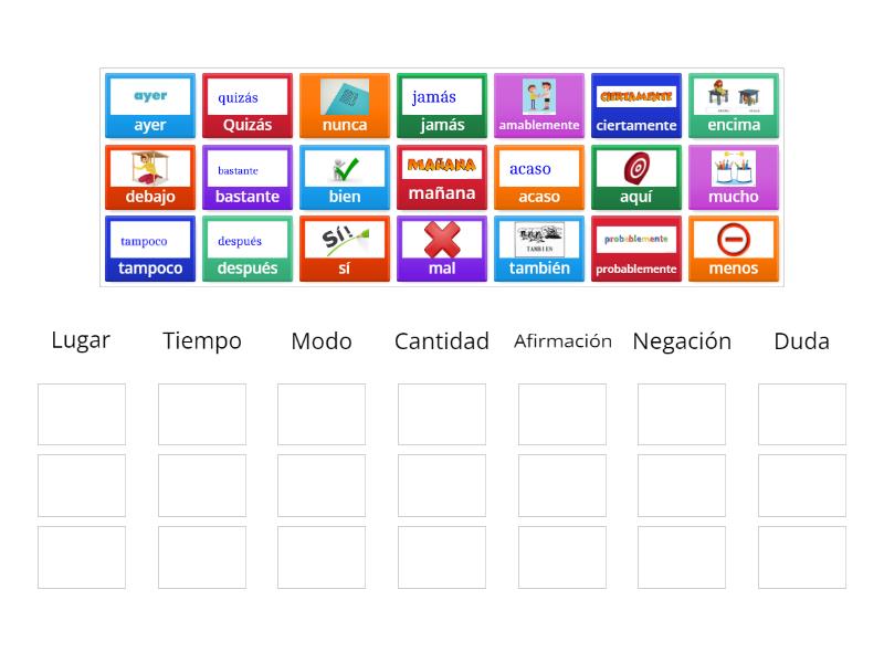 Adverbios 4 - Group sort