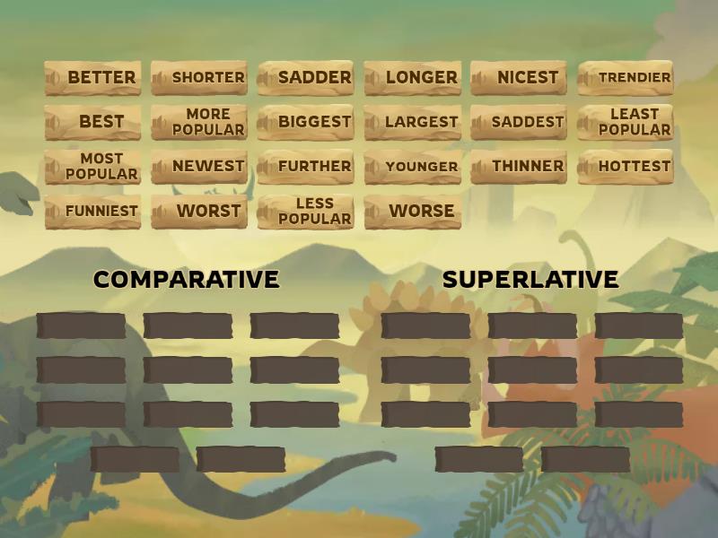 Comparative and Superlative Adjectives - Group sort