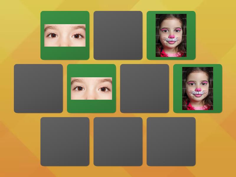 Memory parts of the face - Matching pairs