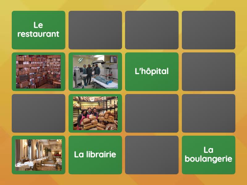 Les lieux de la ville - Matching pairs