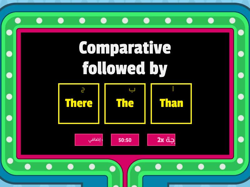 Comparative And Superlative - Gameshow Quiz