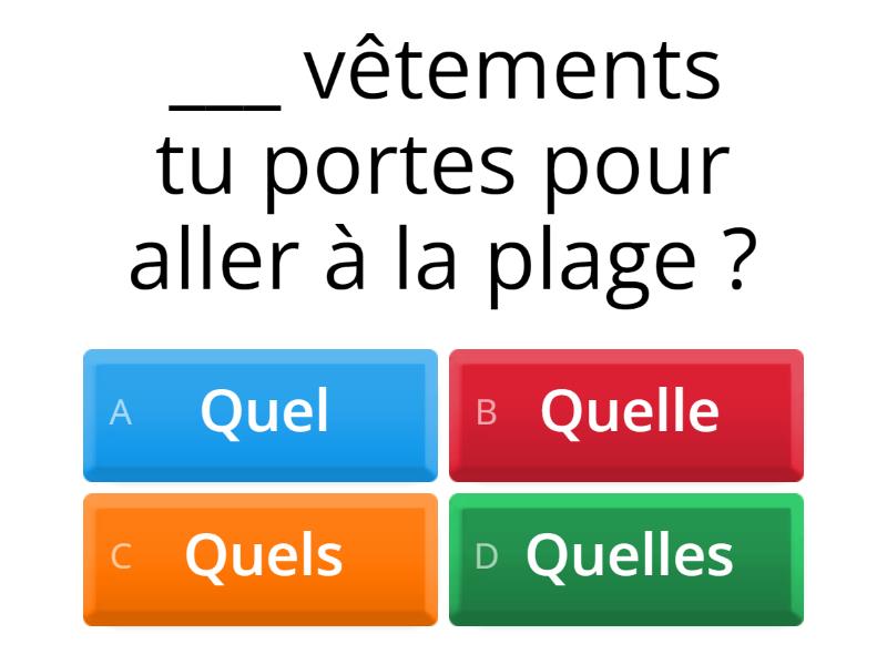 Adomania 1 - Quel/quelle/quels/quelles - Quiz