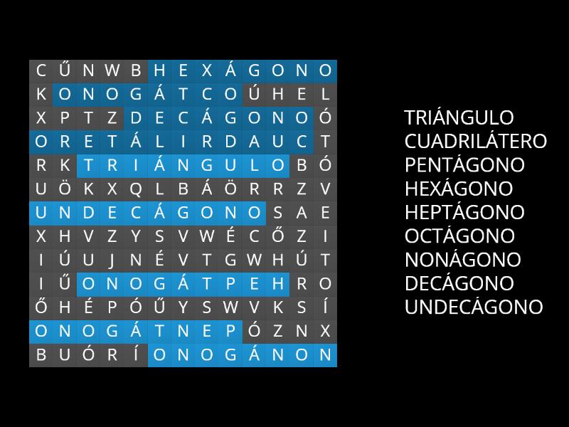 Sopa De Letra De Polígonos Wordsearch