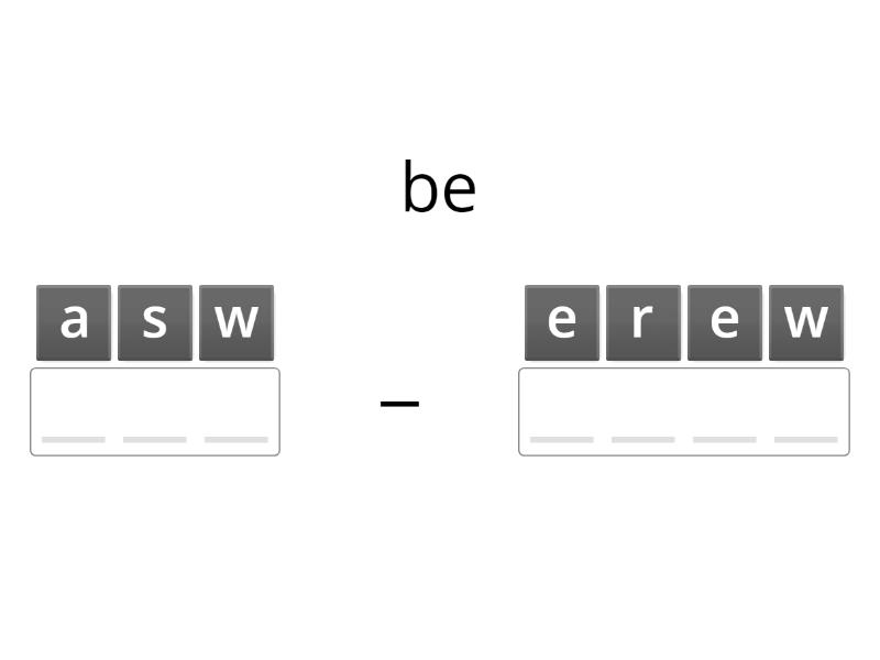 Irregular verbs random word list - Anagram