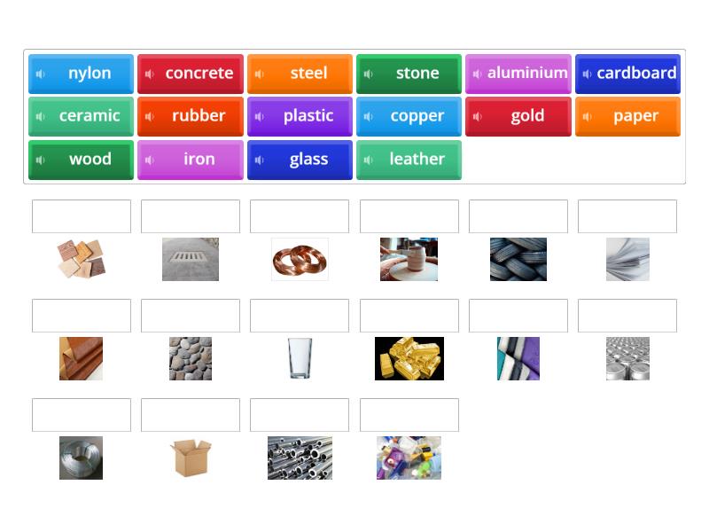 solutions pre-intermediate 9A Materials - Match up