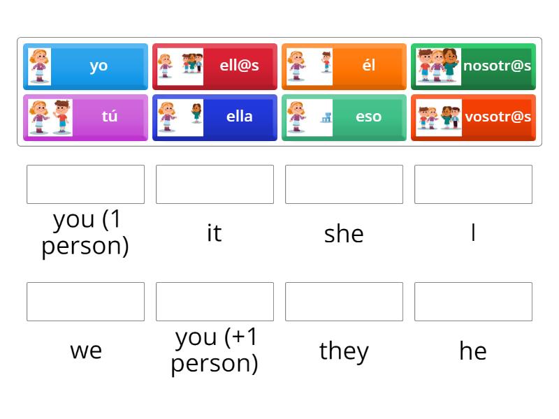 GAME 6 - Pronouns - Match up