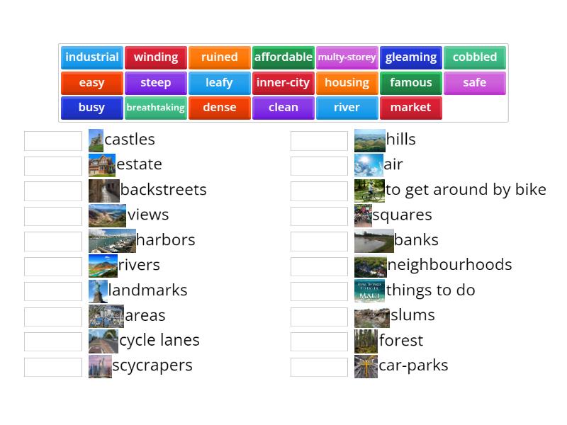 Focus 4 Unit 3 Vocabulary - Match Up