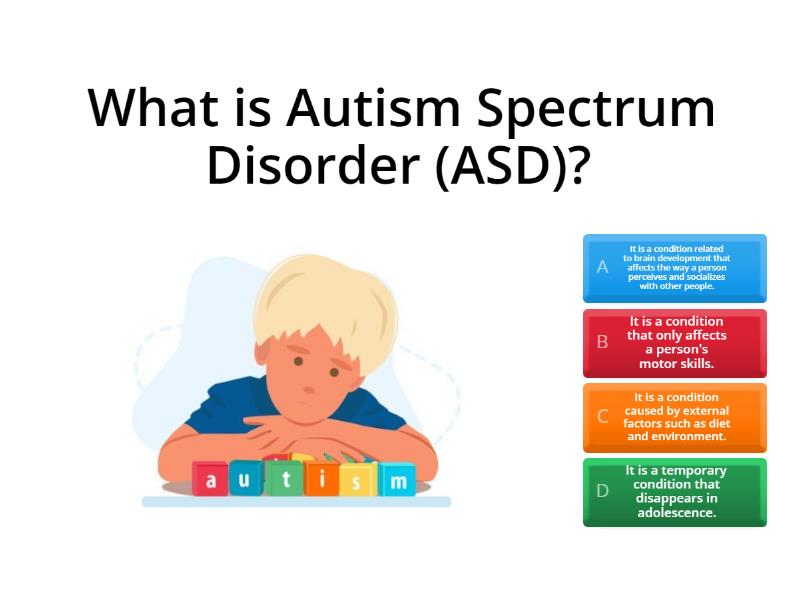 Autism spectrum disorder (ASD). - Quiz