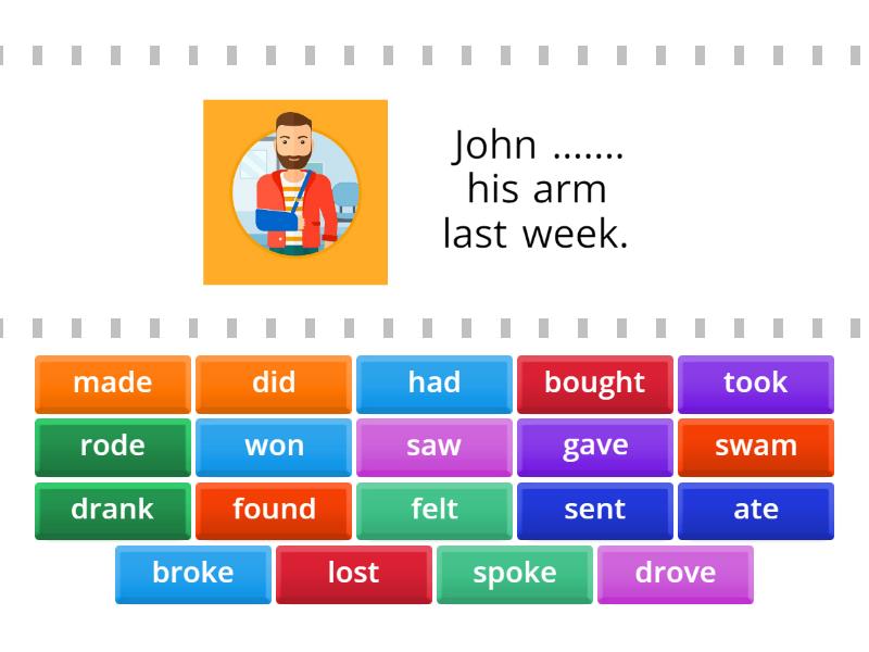 SIMPLE PAST TENSE - IRREGULAR VERBS - Find the match