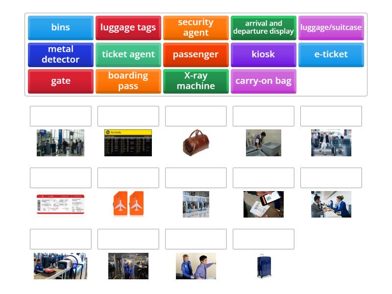 Airport Vocabulary - Match up