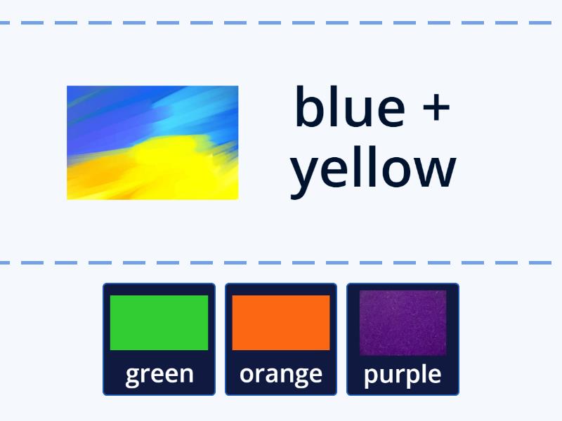 YEAR 1 | Unit 1: At School | Secondary colours - Find the match