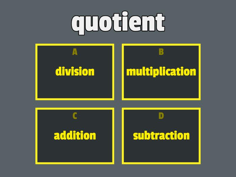 Math Buzz Words - Quiz