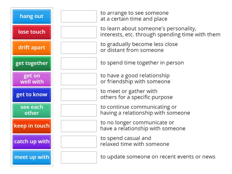 Roadmap B1 Unit 3B Catching up Definitions - Match up