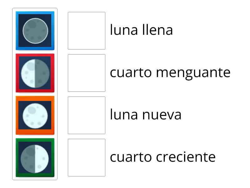 Fases De La Luna Preguntas - Cuestionario - Wordwall