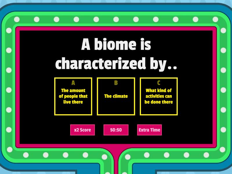 Biome review gameshow - Gameshow quiz