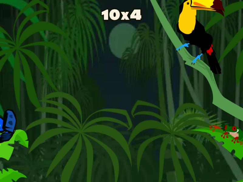 Tablas de multiplicar del 9 y 10 Flying fruit