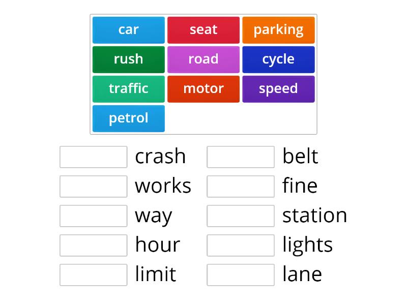 Transport Module 7 Compound nouns - Match up