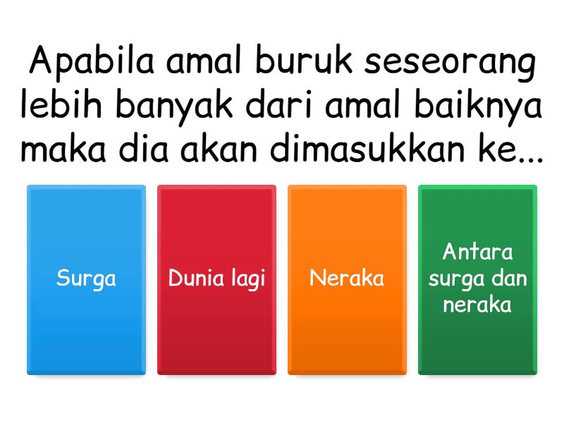 Latihan Iman Kepada Hari Akhir - Quiz