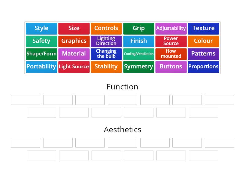 Aesthetics vs Functionality - Group sort