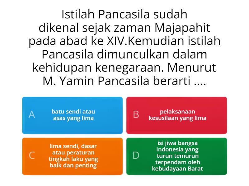 Memahami Kedudukan Dan Fungsi Pancasila - Quiz