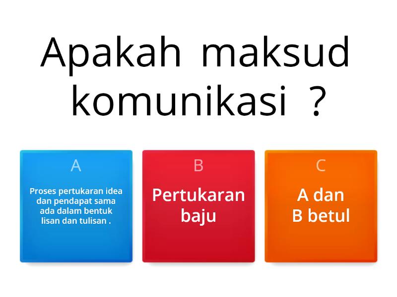 Konsep Asas Komunikasi - Quiz