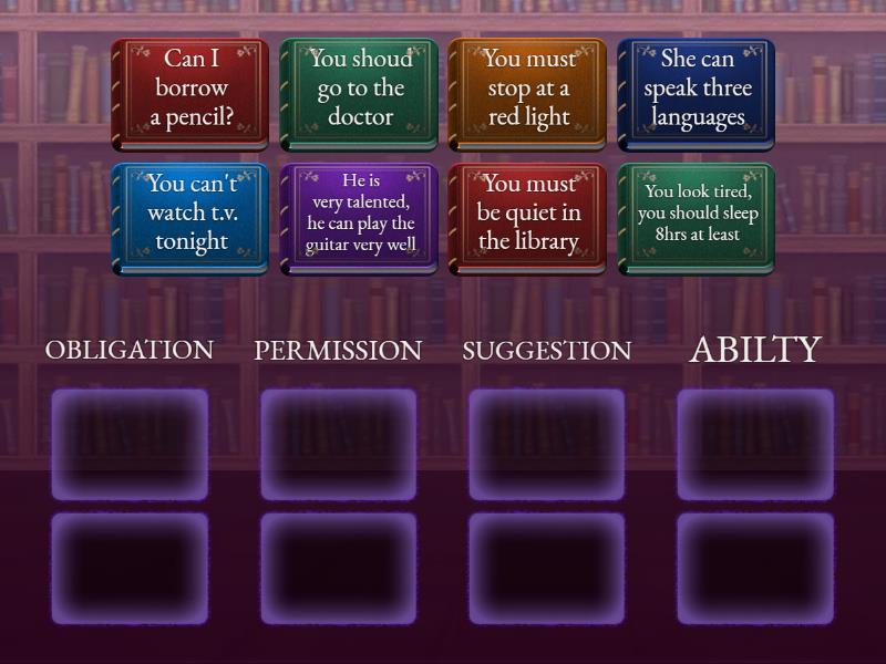 MODAL VERBS - Group sort
