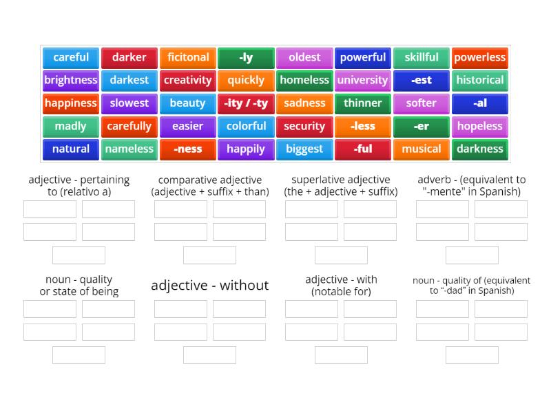 Suffixes - Group sort