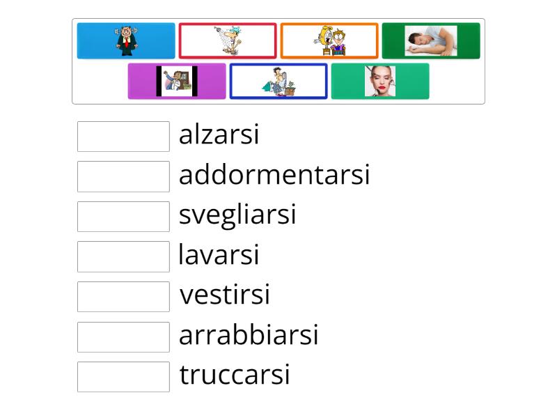 Verbi Riflessivi Match Up