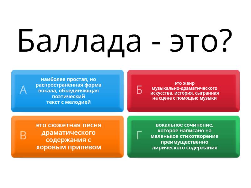 Английская и шотландская народная баллада XV-XVI вв. - Quiz