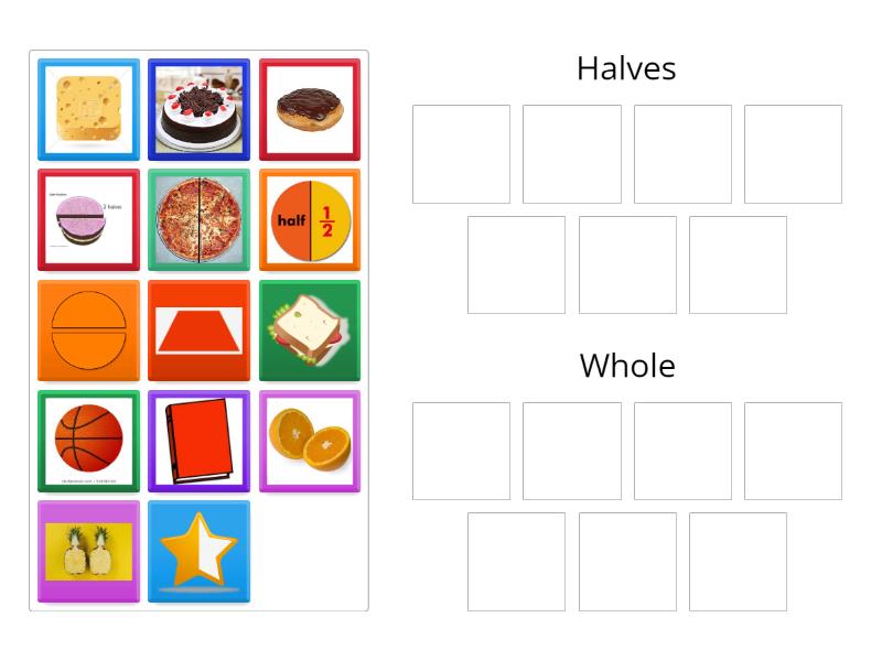 BK WHOLE and HALVES - Group sort