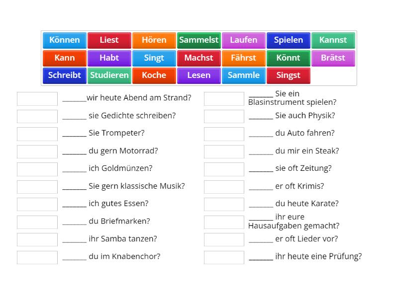 Welches Verb Passt Match Up