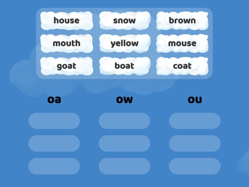 WC3 U2 Phonics - Group sort