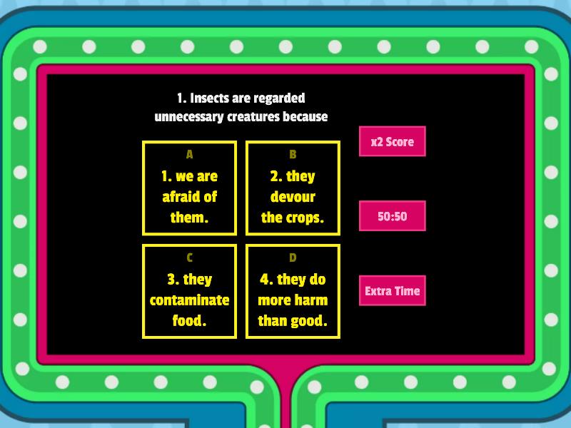 GRADE 3 EVS - Gameshow quiz