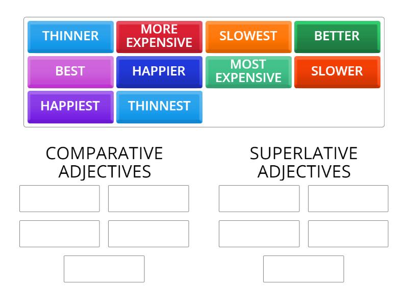 SUPERLATIVE ADJECTIVES - Group sort