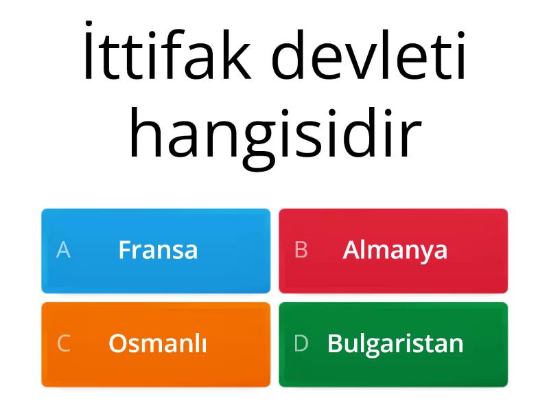 1.dunya Savaşı - Test