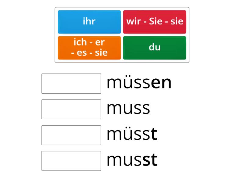 müssen - Match up