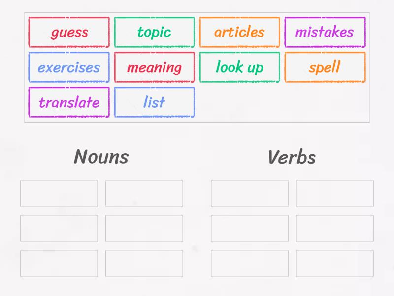 Prepare 3 Unit 16 - Group sort