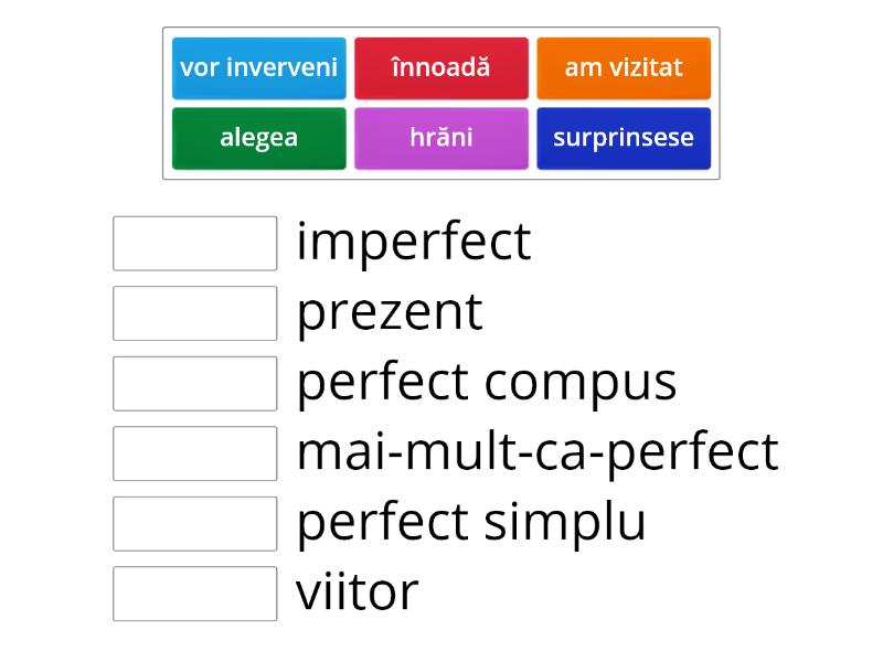 TIMPURILE MODULUI INDICATIV - Potrivește