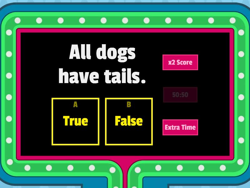 True or False Quiz - Gameshow quiz