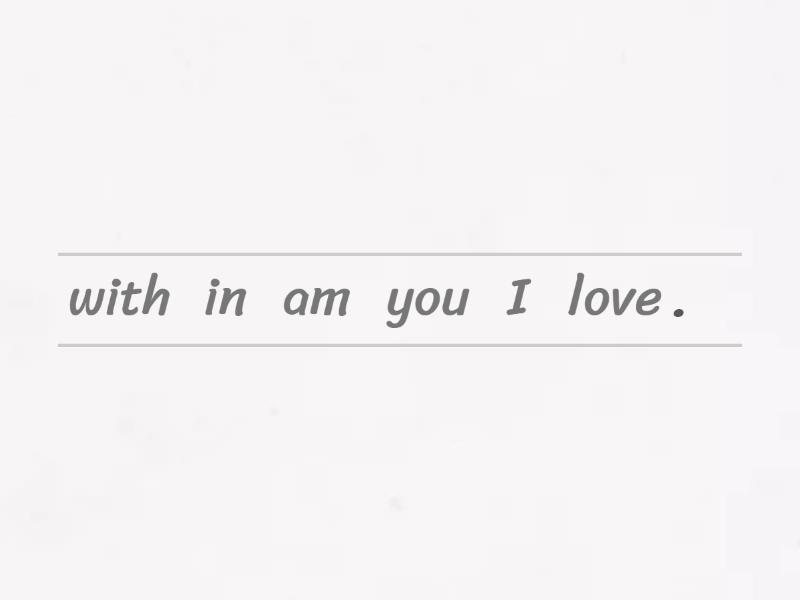 Love Sentences - Unjumble