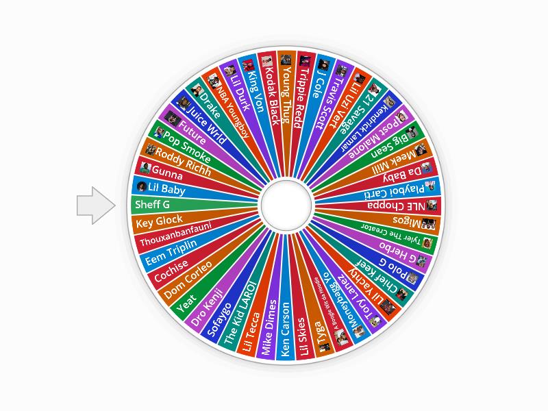 Rapper Wheel - Spin the wheel