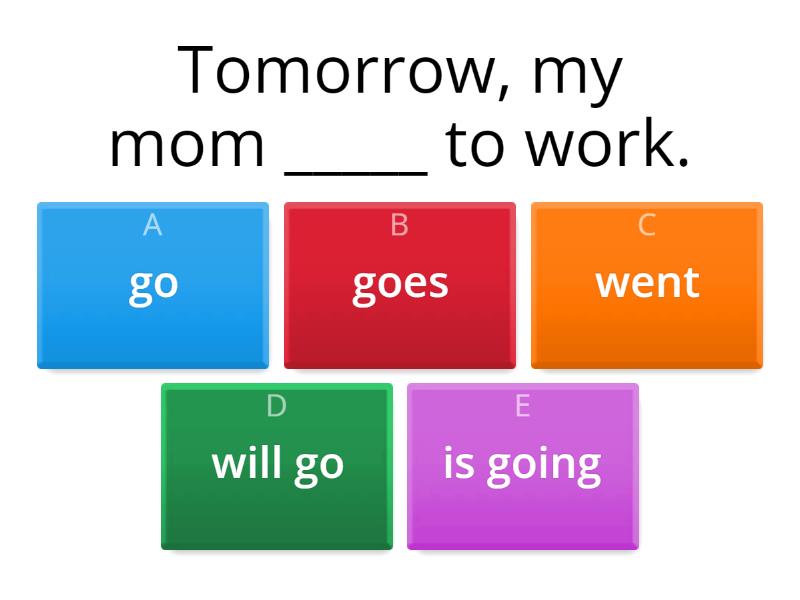 Tenses: future / present / past - Quiz