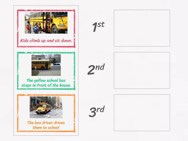 REWRITE - THE SCHOOL BUS - Rank order