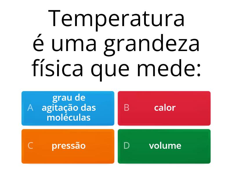 Temperatura E Calor - Questionário