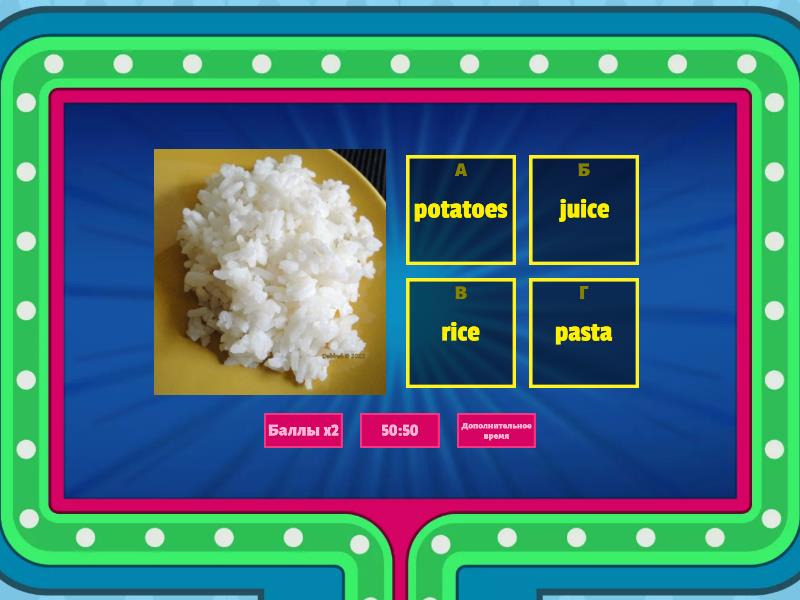 Go getter 2 Unit 2.1 Food - Gameshow quiz