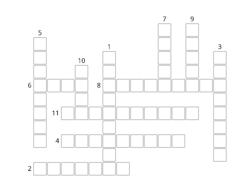 Use the clues to complete the crossword