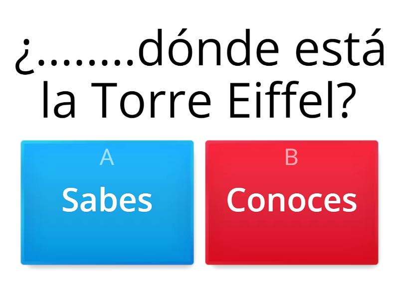 ¿SABES O CONOCES? - Quiz