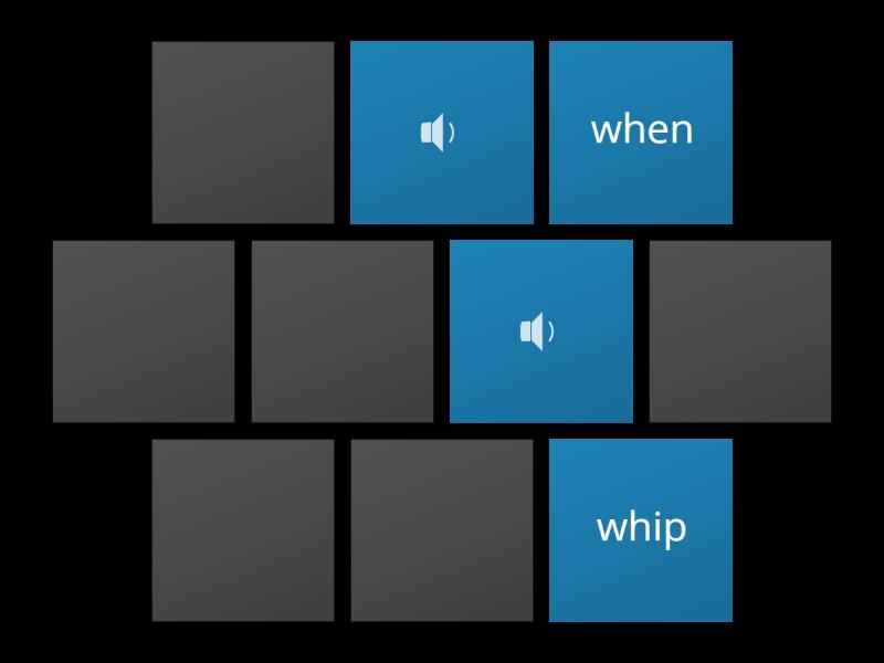 wh digraph - Matching pairs